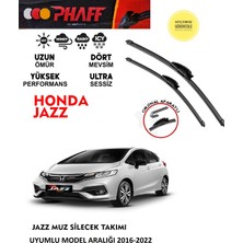 Phaff Honda Jazz Ön Muz Silecek Takımı 2018 Model Araca Özel (Aparatsız Direk Montaj)