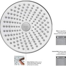 Teknocan Marketing Croma Select S 17,78 cm Su Tasarruflu Düşük Akışlı Duş Başlığı Modern 2-Sprey Yağmur, Quickclean Krom Yoğun Yağmur, 04388000
