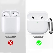 Teknocan Marketing 4 ile Uyumlu 4. Nesil Airp-Ods Kılıf 2024 Professional Termoplastik Soft Kancalı Tam Kaplayan Halcyon Kılıf 4 ile Uyumlu Kapak