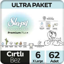 Sleepy 6 Beden Bio Natural Bebek Bezi Ultra Paket 62 Adet