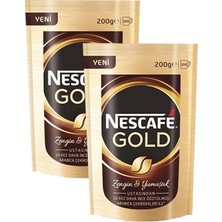 Nescafe Gold Yumuşak Lezzetli Eko Paket Kahve 200 Gr 2li Türkiye Menşeli