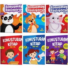Yükselen Zeka Konuşmaya Başlıyorum ve Konuşturan Kitaplar Yaz-Sil 6 Kitap 4 Kalem 3-5 Yaş Komisyon Yazarı