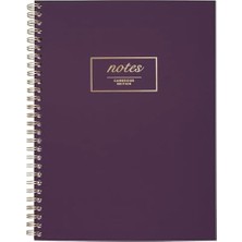 Teknocan Marketing Toplantı Defteri/günlük, Mor, 80 Çift Telli Çarşaf, 20 cm x 17 cm (49556)