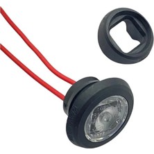 Frıstom 12V-24V Göz-Ayna Altı-Gündüz Sürüş Lambası LED Kırmızı (Çap:20 Mm) E9