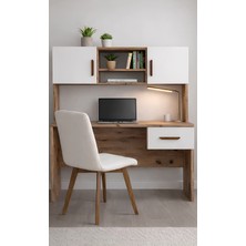 Noiss Home Decor Zita Çalışma Masası 2 Kapaklı Çekmeceli Modern Ofis ve Bilgisayar Masası