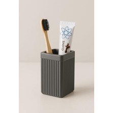 Teknocan Marketing Serisi Açık Gri Banyo Seti, 3 Parça Diş Fırçalık, Sıvı Sabunluk, Katı Sabunluk Aksesuar Takımı Gri