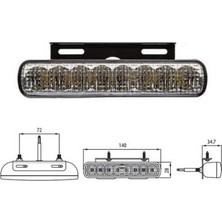 SABA 12V-30V GÜNDÜZ SÜRÜŞ LAMBASI 8-LEDLİ 14 CM X 2.8 CM ORJ.