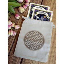 Teknocan Marketing Tarot Arındırma Kesesi, Yaşam Çiçeği Bakır Bez Kese, 15X20CM, 2 Adet