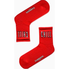 Carnaval Socks Chill Yazılı Desenli Renkli Spor Çorap