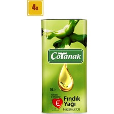 Çotanak Fındık Yağı 5 lt Teneke Yüksek E Vitamini ile Sağlıklı ve Lezzetli Yağ