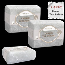 Teknocan Marketing Bitkisel Çankırı Tuz Sabunu 300-350 gr x 2 Adet Zengin Mineralli Doğal Saf Çankırı Kaya Tuzu Sabunu