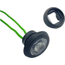 Frıstom 12V-24V Göz-Ayna Altı-Gündüz Sürüş Lambası LED Yeşil (Çap:20 Mm) E9