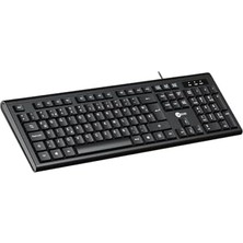 Teknocan Marketing KB101 USB Kablolu Türkçe F Klavye Siyah