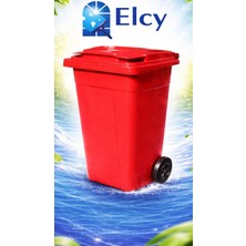 Elcy 120 Lt Kırmızı Çöp Konteyner Isıya Dayanıklı
