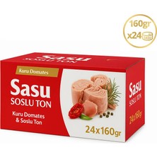 Sasu Kuru Domatesli & Soslu Ton Balığı 24X160G Bütün Dilim