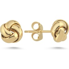 Zümrüt Sarraf 14 Ayar Altın Düğüm Küpe