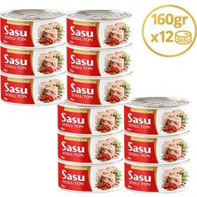 Sasu Kuru Domatesli & Soslu Ton Balığı 12X160G Bütün Dilim