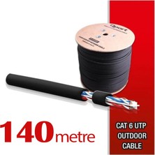 Nif Bilişim Qport Yüksek Bakır Utp 23AWG 0.58 mm Dış Ortam Cat6 Outdoor Kablo 140 Metre