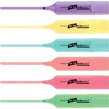 Scrikss 6'lı Pastel Renk Fosforlu Kalemler Ölçülerle Güçlü Vurgu Sağlar