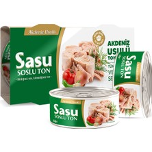 Sasu Akdeniz Usulü Ton Balığı 2x160G Bütün Dilim