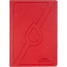 Yağmur Termo Deri Kasa Defteri 320 Yaprak 17 x 24 cm Kırmızı Renkli Düz Yaprak