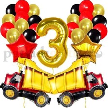 Teknocan Marketing Patladı Gitti 3 Yaş Inşaat Temalı Doğum Günü Parti Kutlama Seti