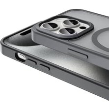 Teknocan Marketing 15 Pro Max ile Uyumlu Magsafe Manyetik Mat Sio Arka Kapak – Şok Emici Bumper, Çizilmez, Kaymaz, Kablosuz Şarj Destekli Telefon Kılıfı