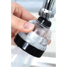 Teknocan Marketing Şeffaf 3 Fonksiyonlu Mutfak Lavabo Başlığı 360 Derece Döner Musluk Ucu Tasarruflu 1410