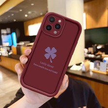 HONTINGA iPhone 13 Pro Max ile Uyumlu Kılıfı Düşüme Önleyici Basitlik Anti Düşme Kamera Korumali Dört Yapraklı Yonca Desen Yumuşak Silikon Telefon Kılıfı Kadın ve Erkek Için Uygundur K2-7229