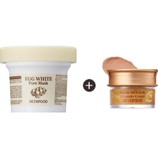 SKINFOOD Egg White Pore Mask + Salmon Concealer (2) Krem 120 gr Siyah Nokta Karşıtı Tüm Cilt Tipleri İçin Etkili