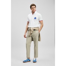 Lufian Gavın Smart Erkek Polo Tişört Kırık Beyaz
