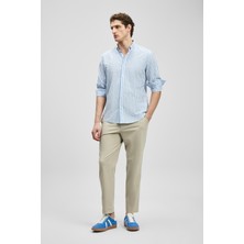 Lufian Peter Erkek Basic Gömlek Regular Fit Mavi