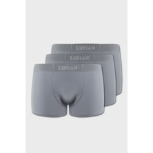 Lufian Mark 3 Adet Erkek Modal Boxer Açık Gri