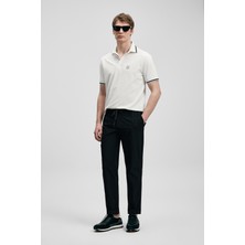 Lufian Grom Smart Erkek Polo Tişört Kırık Beyaz