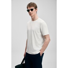 Lufian Nuvor Modern Grafik T- Shirt Beyaz