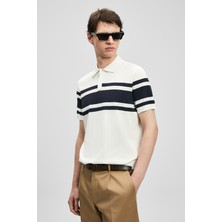 Lufian Brando Erkek Modal Karışımlı Kazak Kırık Beyaz