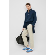 Lufian Pitaya Erkek Keten Gömlek Comfort Fit Lacivert