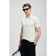 Lufian Jaxon Hi- Tech Performance Dikişsiz Polo Tişört Beyaz