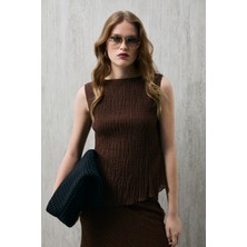 Lufian Rona Kadın Bluz Kahverengi