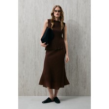 Lufian Sunny Kadın Etek Kahverengi