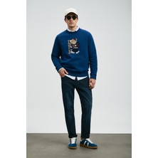 Lufian Andrea Spor Jean Erkek Pantolon Slim Fit Mavi