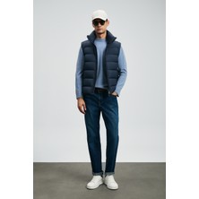 Lufian Santo Spor Jean Erkek Pantolon Straight Fit Mavi