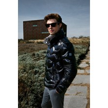 Lufian Roy Kaz Tüyü Erkek Mont Siyah