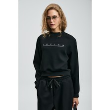 Lufian Adrıana Kadın Örme Sweatshırt Siyah