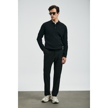 Lufian Sterno Smart Erkek Chino Pantolon Slim Fit Siyah