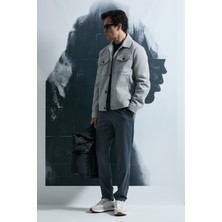 Lufian Sterno Smart Erkek Chino Pantolon Slim Fit Gri