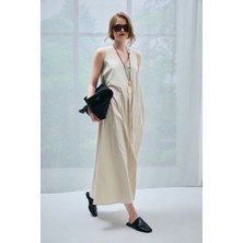 Lufian Maya Kadın Elbise Ekru