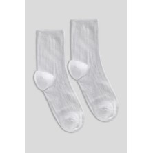 Lufian Stella Kadın Çorap Beyaz
