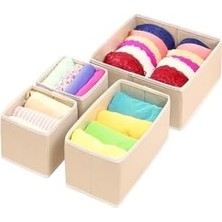 Teknocan Marketing 4'lü Jüt Kutu Seti Dolap Içi ve Çekmece Içi Düzenleyici Organizer