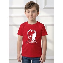 Atatürk Baskılı Kemal Atatürk Imzalı Tişört Tshirt Kız Erkek Çocuk